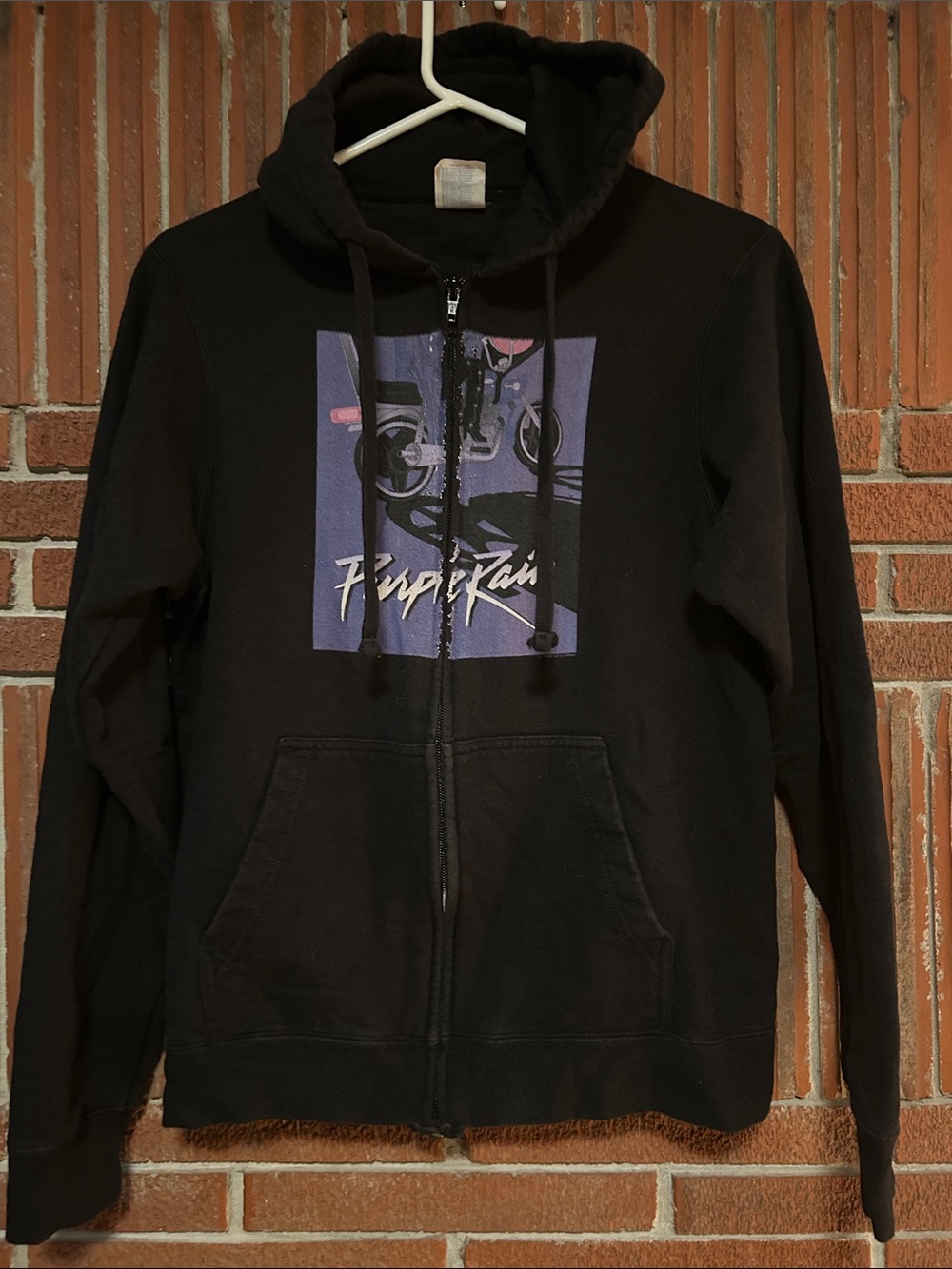 Prince vintage purple rain zip up hoodie size smalll.